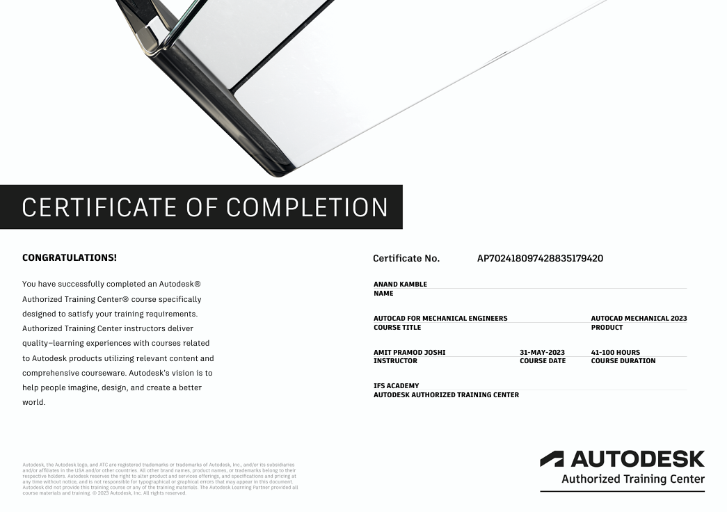 Autodesk Authorise Certificate