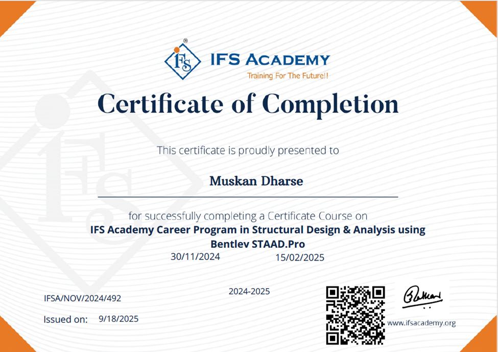 IFS Academy Authorised Certificate of Completion